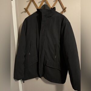 Savane chore coat lots of pockets quilted inside minimalist  men’s large black